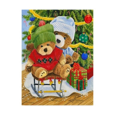Mary Irwin 'Teddy Bear Christmas' Canvas Art,14x19